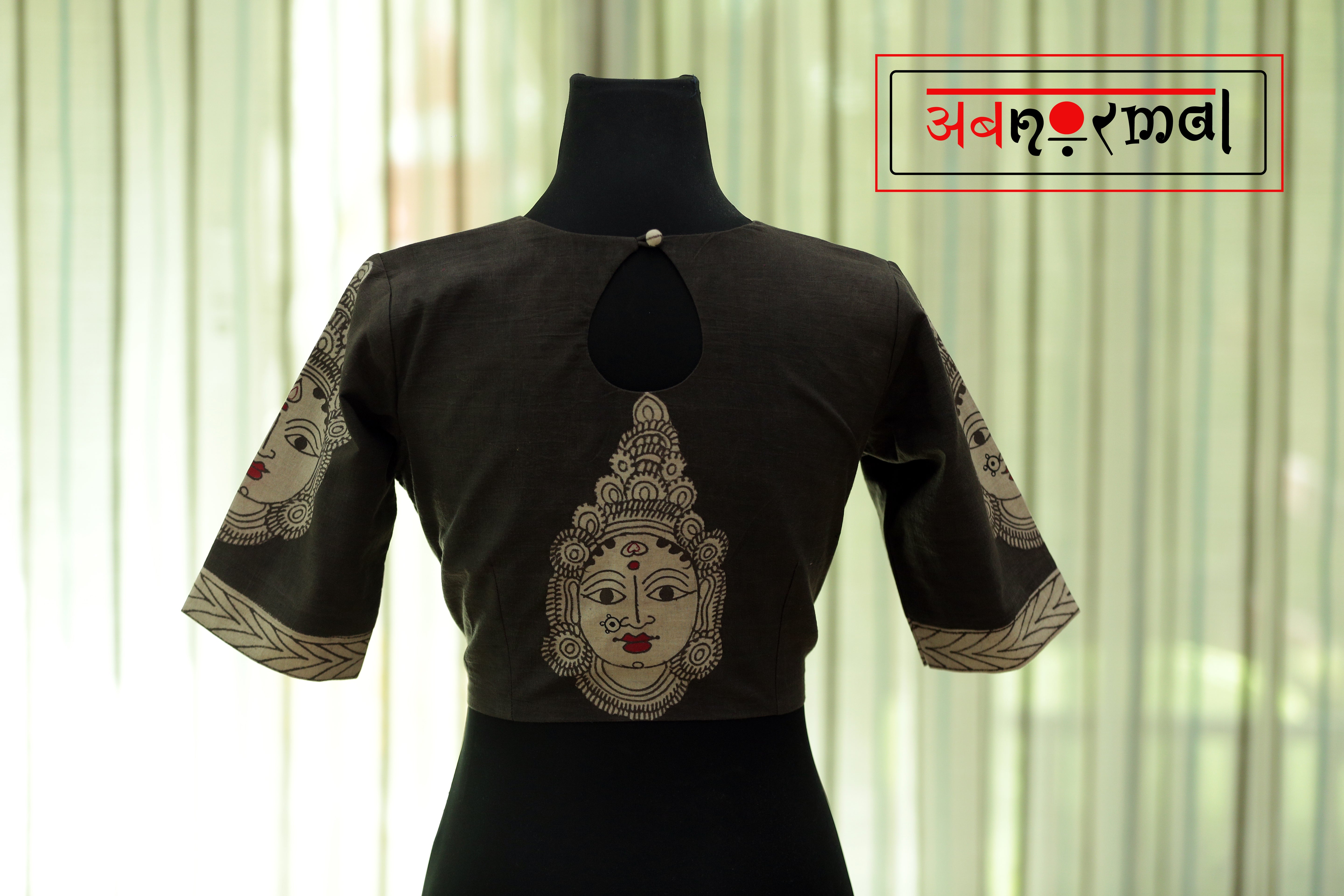 Mookuthi Amman Choli - The Kalamkari Collective Edit Devi series
