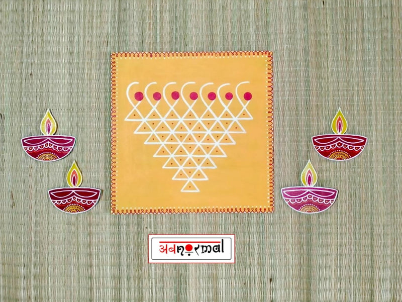 SARASWATI KOLAM - RANGOLI FLOOR TILES (SOLD AS A SINGLE PC)