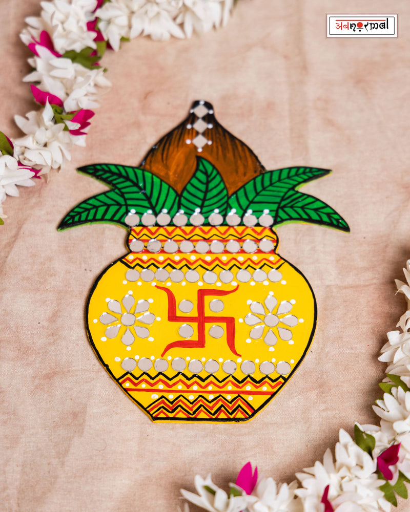 KALASH-NARIYAL - RANGOLI FLOOR TILES (SOLD AS A SET OF 2)