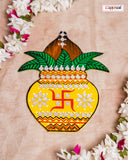 KALASH-NARIYAL - RANGOLI FLOOR TILES (SOLD AS A SET OF 2)