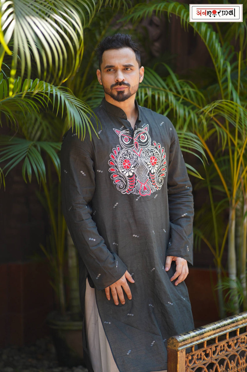 MR. KNOW IT OWL - JAMDANI LONG KURTA
