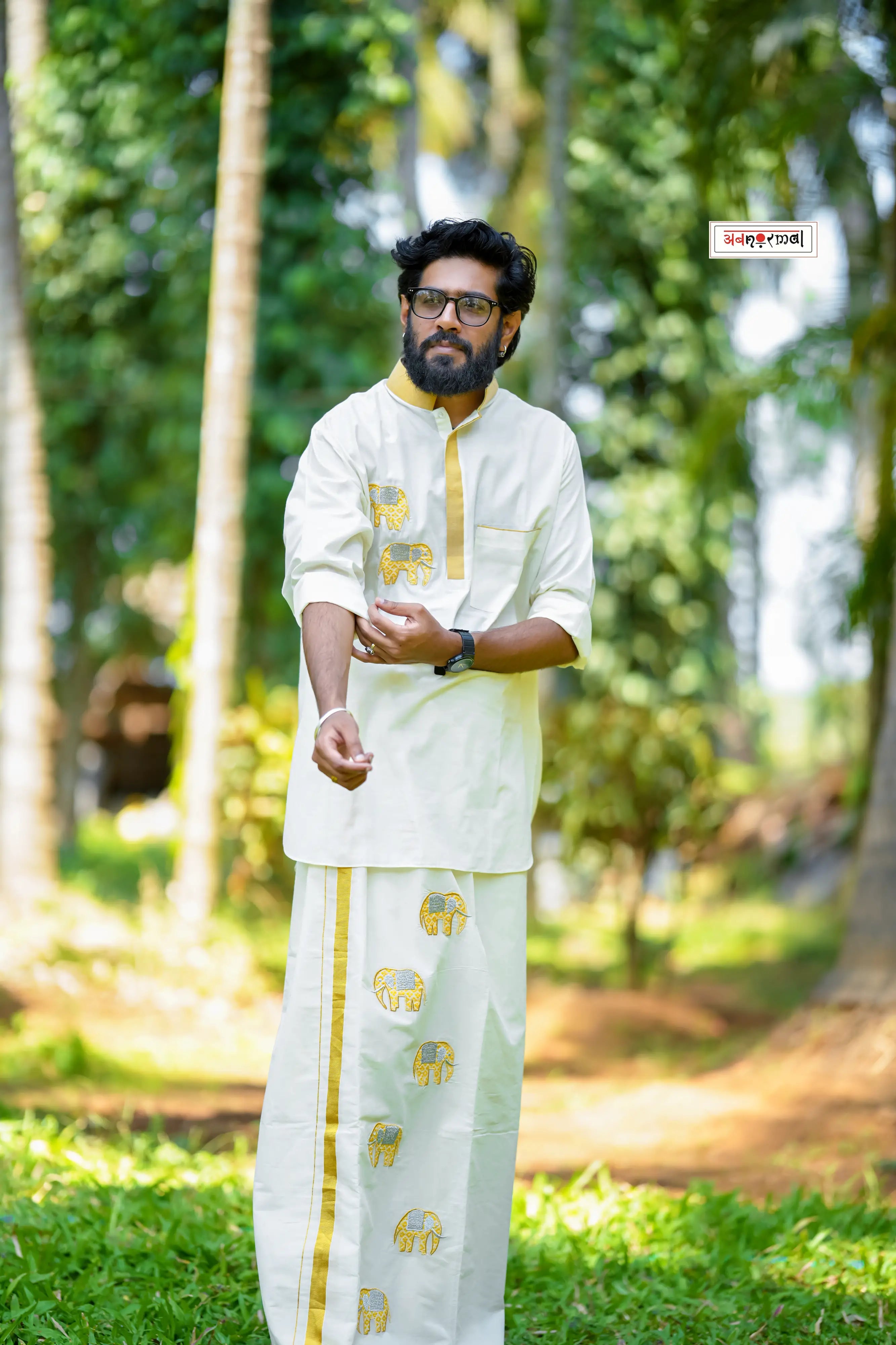 ANAHITA KASAVU SHORT KURTA - GOLD KARA