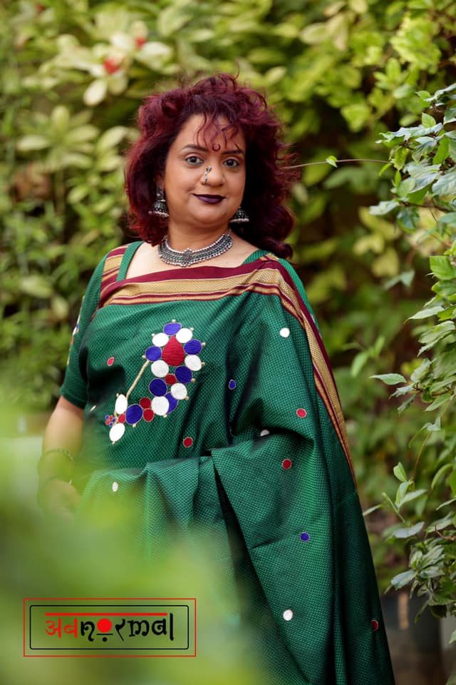 Apsara sari in green