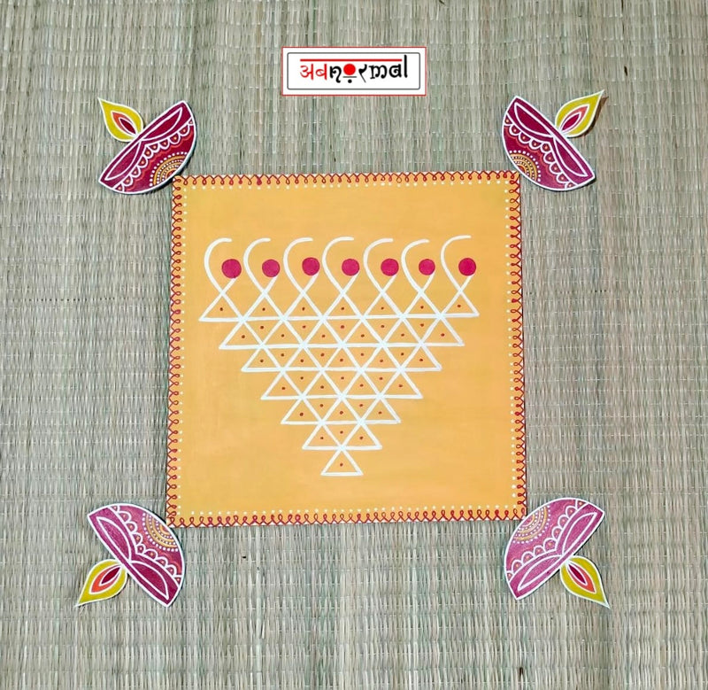 SARASWATI KOLAM - RANGOLI FLOOR TILES (SOLD AS A SINGLE PC)
