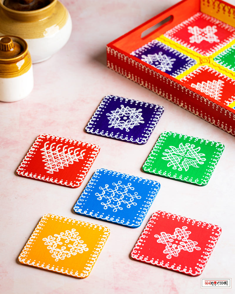 KOLAM  - TRAY & COASTER SET