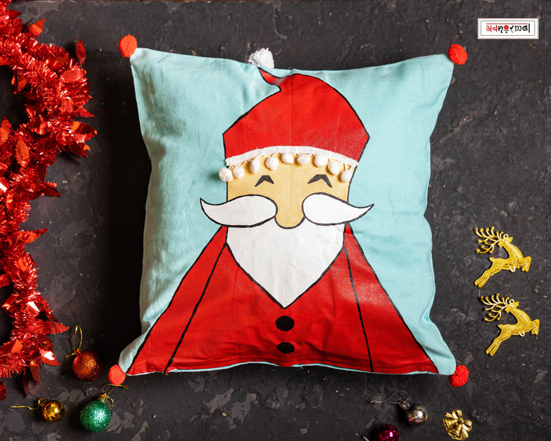 ALL I WANT FOR CHRISTMAS IS SANTA CUSHION COVER (SOLD AS A SINGLE PIECE)