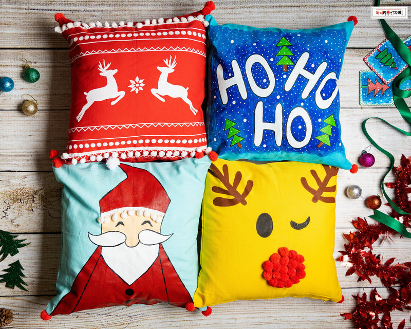 ALL I WANT FOR CHRISTMAS IS SANTA CUSHION COVER (SOLD AS A SINGLE PIECE)