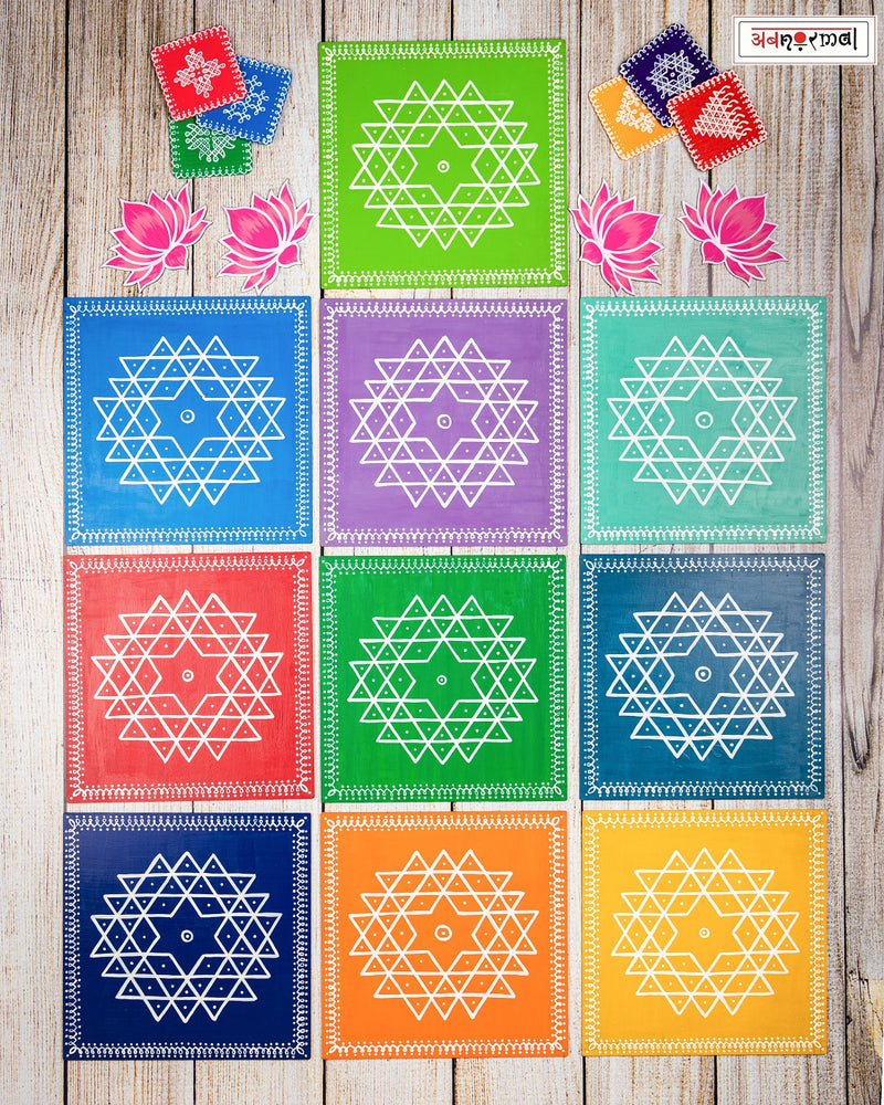 KOLANGAL - RANGOLI FLOOR TILES (SOLD AS A SINGLE PC)
