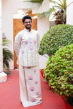 TAAMARAI KASAVU DHOTI - SILVER KARA