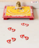 JHANKAAR ALTA KADAM - RANGOLI FLOOR TILES (SOLD AS A SET OF 8)