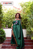“Apsara“ sari in green