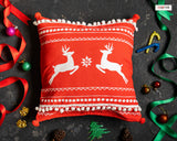 REINDEER ALL THE WAY CUSHION COVER (SOLD AS A SINGLE PIECE)